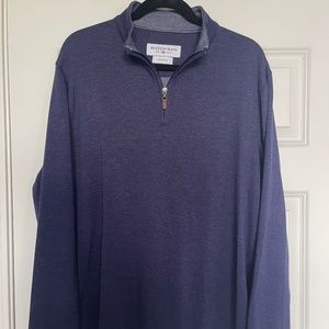 Mizzen + Main 1/4 zip large trim pullover
